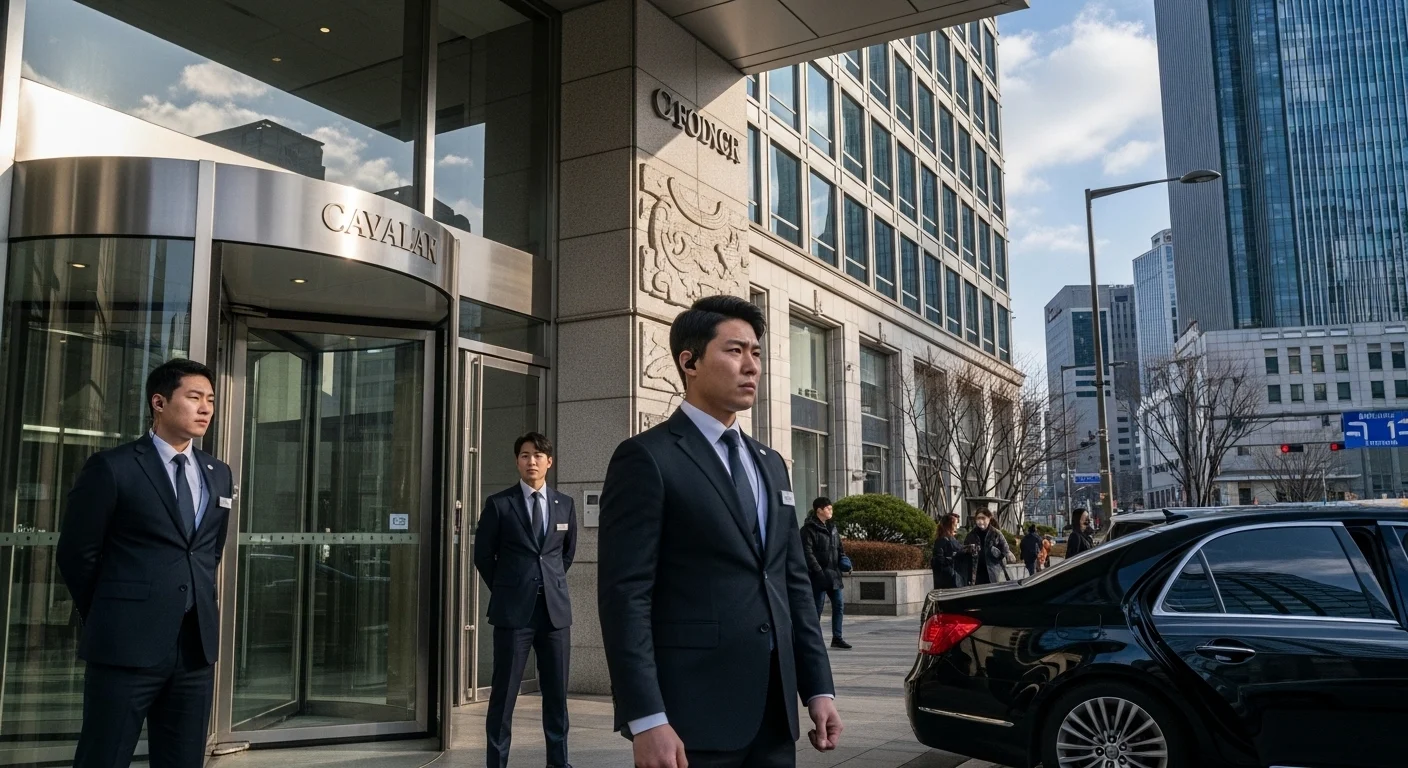 시설 경비 경호 인력 모습